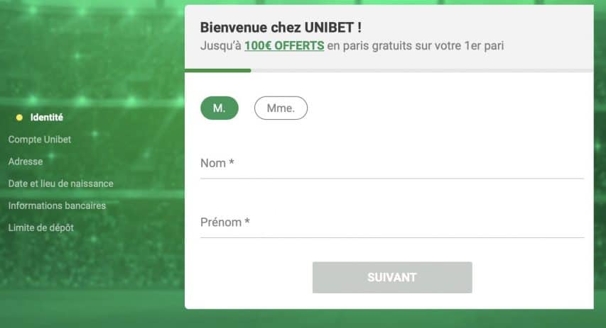 Code Promo Unibet inscription Unibet
